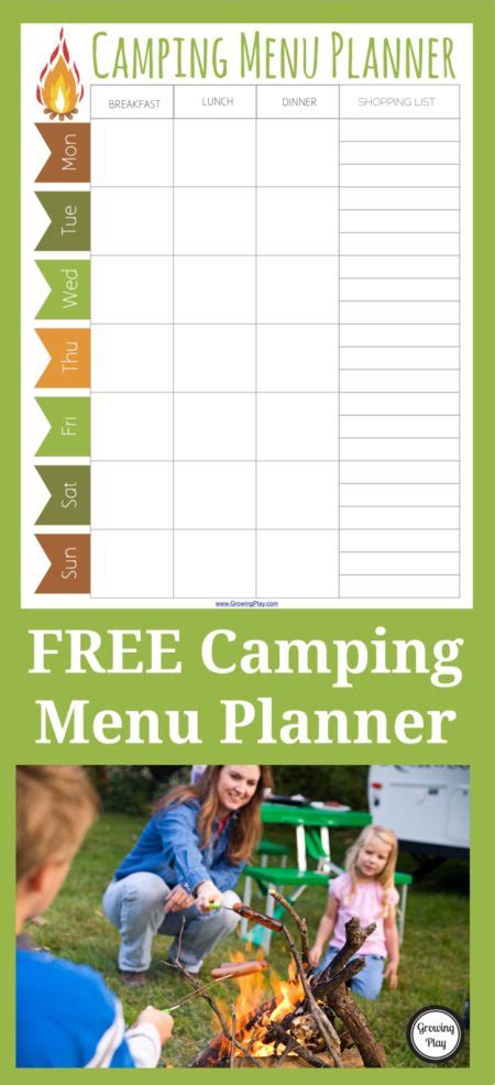 Camping Meal Planner Printable